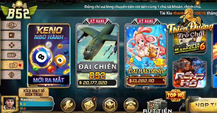 B52 - Cổng Game Giải Trí Hàng Đầu Thị Trường Châu Á 2 Giao diện phù hợp với mọi đối tượng người dùng
