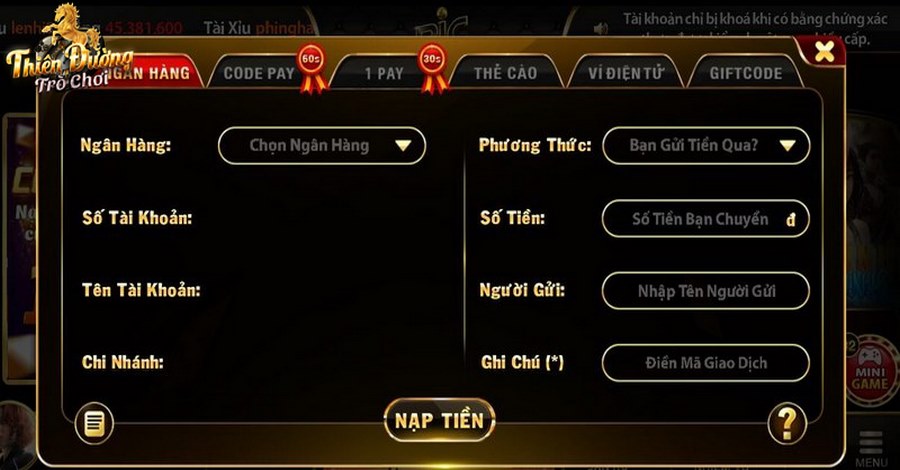 RICWIN - Cổng Game Uy tín Và Chất Lượng Với Mọi Dịch Vụ 3 Phương thức nạp tiền đa dạng tại cổng game uy tín