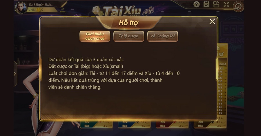 Hướng dẫn chi tiết cách chơi Tài xỉu 888B chỉ trong 5 phút 2 Luật chơi Tài xỉu 888B