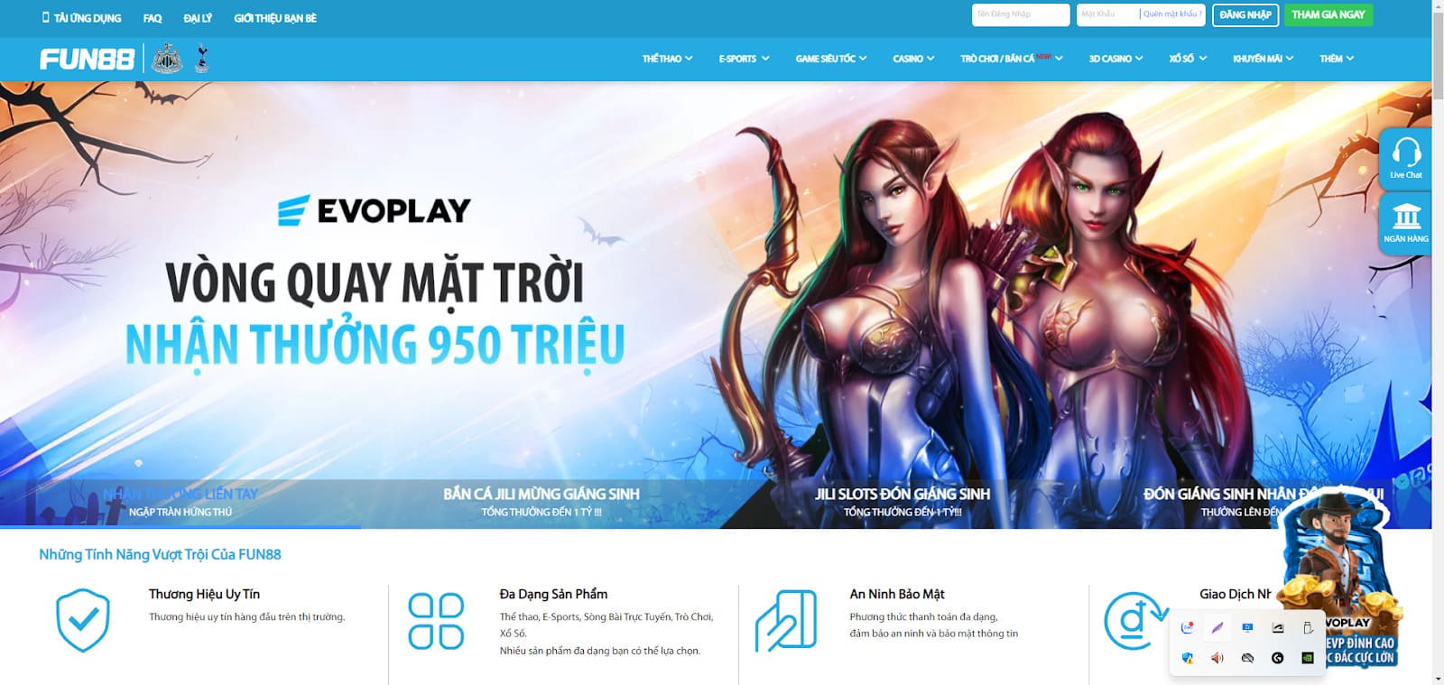 Hướng dẫn chơi Tài Xỉu Fun88 chi tiết với 3 mẹo chỉ cao thủ mới biết 1 Giao diện của nhà cái Fun88